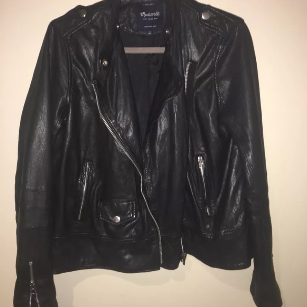 Madewell washed leather jacket size small
